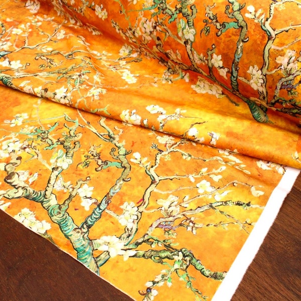 Velvet Fabric Almond Blossom Ochre