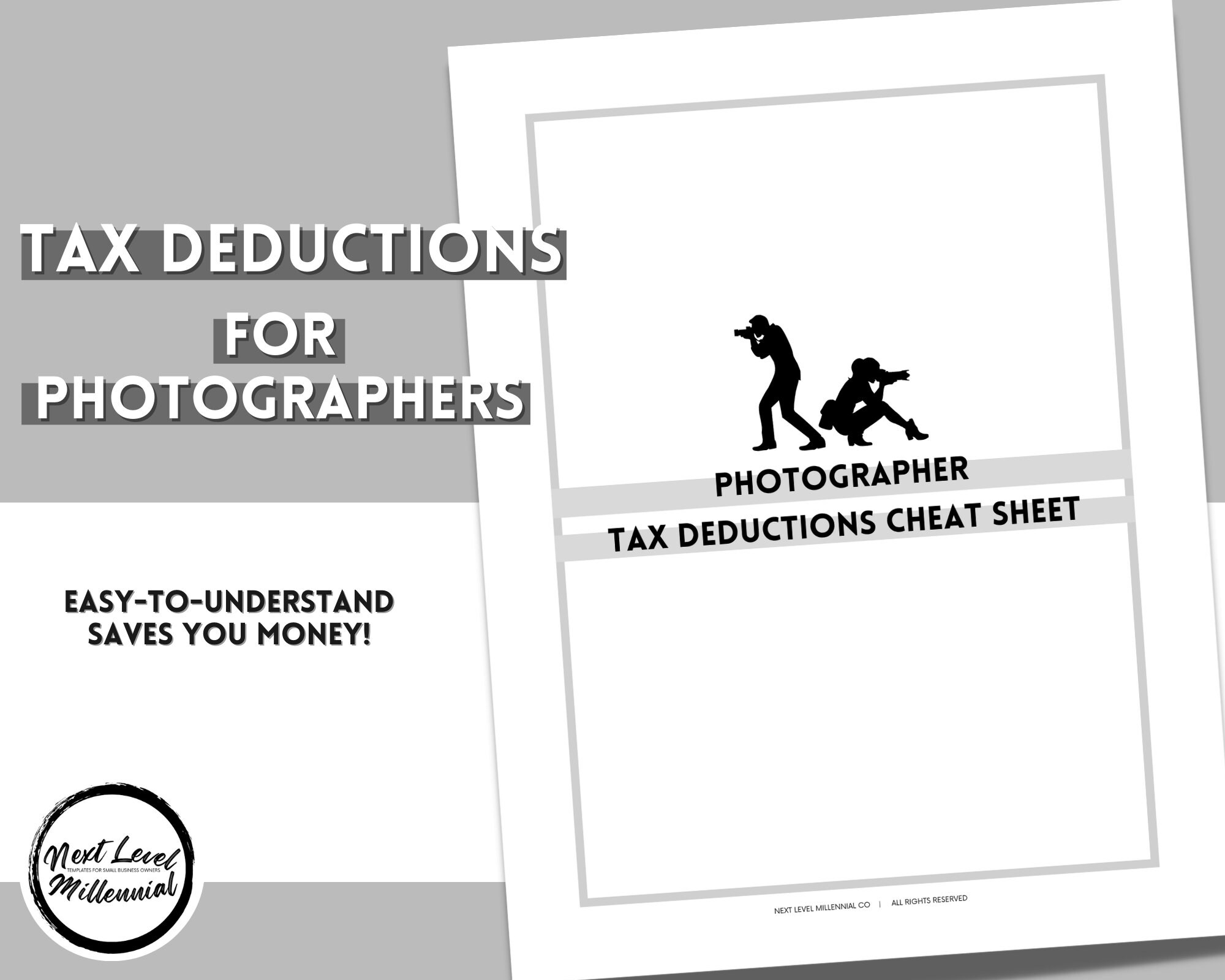 Photographer Photography Business Tax Cheat Sheet - Etsy