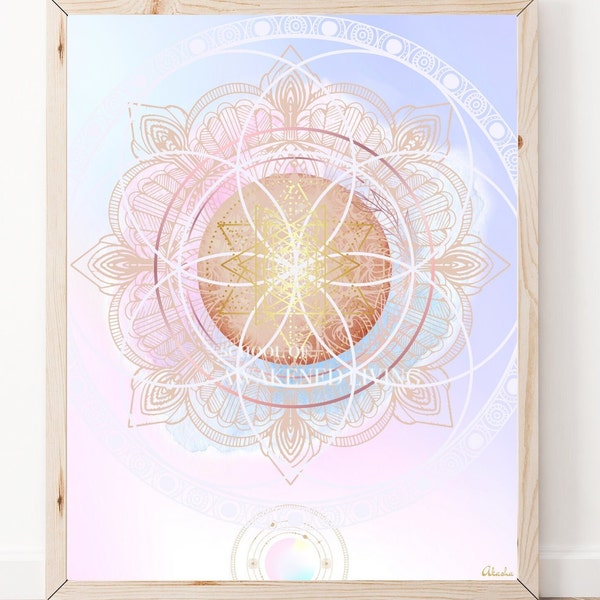 Self Love Joy Mandala Light Code Activation Art Print