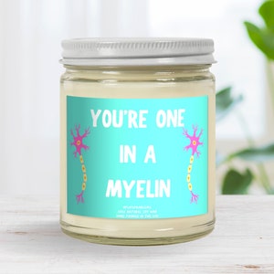 You're one in a MYELIN candle, Neurology, neurosurgery, neuroscience, resident, med student, nurse, doctor gift, medical school graduation