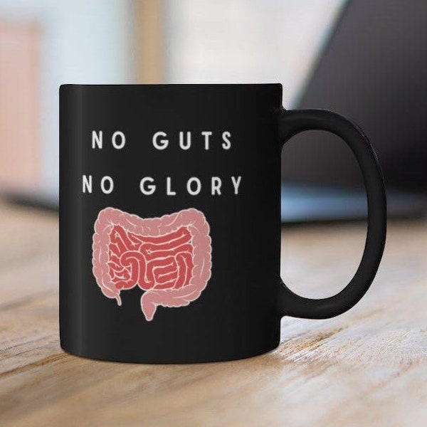 No guts no glory medical mug, funny doctor gift, colorectal surgery, GI surgery, gastrointesintal doctor mug, graduation, medical student