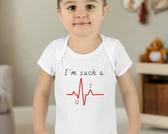EKG Baby Bodysuit – Funny Cardiology Humor, RN Gift