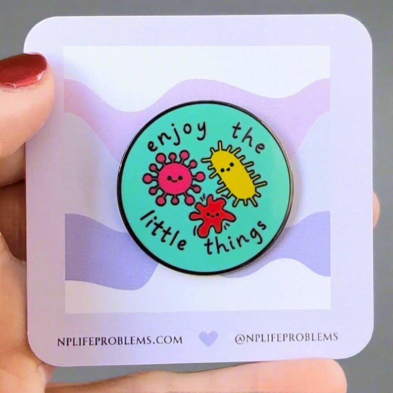 Microbiology Enamel Pin | Gift for Infectious Disease Doctor | Lab Tech Pin | Bacteria Science Gift | Medical Microbiologist Accessory