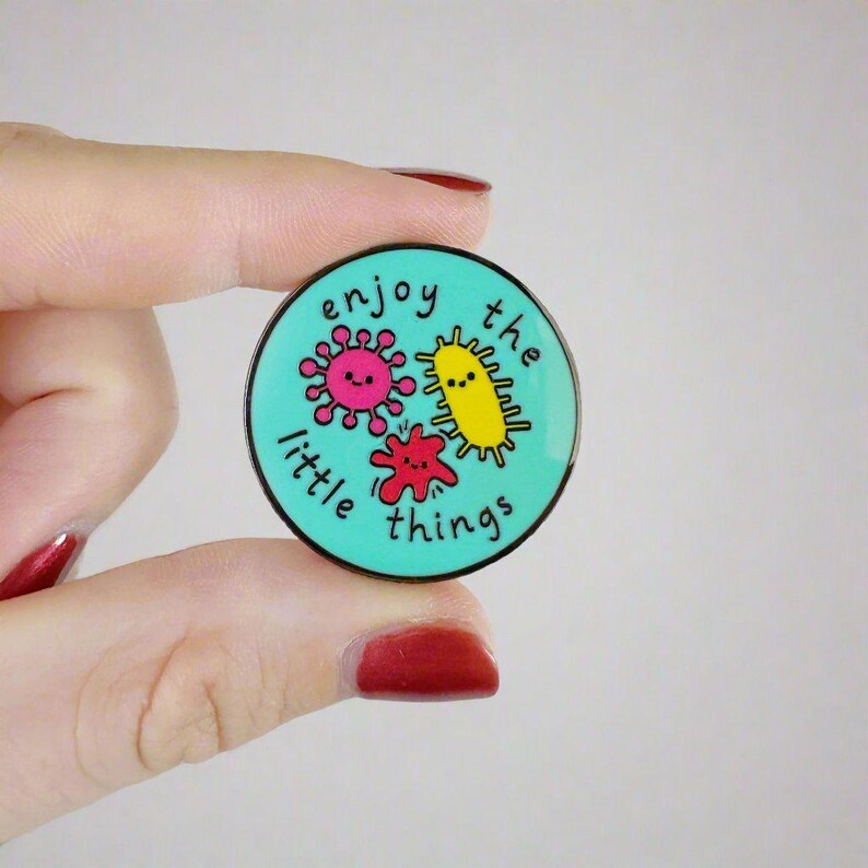 Microbiology Enamel Pin | Gift for Infectious Disease Doctor | Lab Tech Pin | Bacteria Science Gift | Medical Microbiologist Accessory