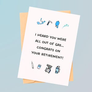 Carte de retraite imprimable CRNA, carte de retraite d'anesthésie, cadeau d'anesthésiste, carte de retraite d'infirmière anesthésiste, téléchargement numérique