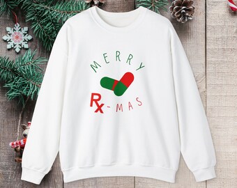Pharmacy Christmas Sweatshirt, Pharmacist Holiday Party Sweater