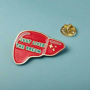 Liver Pin for Hepatologist Gift, Hepatobiliary Surgeon Graduation, Liver Transplant Patient Gift, Hepatology White Coat Pin, Liverversary