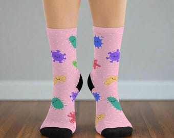 Microbiology Socks: Funny Bacteria-Themed Science Gift