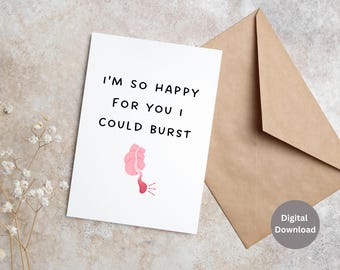 Funny Doctor Graduation Card: Appendix Pun, Medical School Gift (Digital Download)