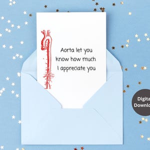 Carte de remerciement imprimable pour médecins, cadeau de cardiologie et de chirurgien thoracique, carte d'appréciation médicale à téléchargement immédiat, remerciement de chirurgien cardiaque