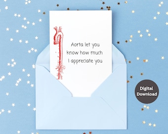 Printable Doctor Thank You Card: Cardiology Surgeon Gift (PDF)