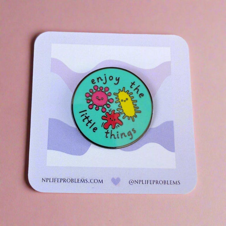 Microbiology Enamel Pin | Gift for Infectious Disease Doctor | Lab Tech Pin | Bacteria Science Gift | Medical Microbiologist Accessory
