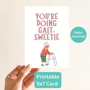 Carte de graduation imprimable kinésithérapeute, carte de félicitations humour PT, cadeau étudiant drôle PT, carte de diplômé kinésithérapeute, téléchargement immédiat