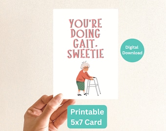 Funny Physical Therapist Graduation Card: PT Humor Gift (Digital Download)