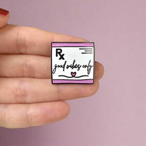 Prescription Pin, Nurse or Doctor Enamel Pin, Medical Student Graduation Gift, Pharmacist Pin for White Coat, Healthcare Coworker