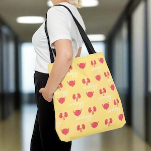 Urology Tote Bag for Urologists - Bladder & Kidney Design | Medical School Graduation, White Coat Ceremony, Match Day, Resident Work Bag