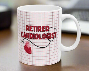 Personalized Retired Cardiologist Mug: Heart Doctor Retirement Gift