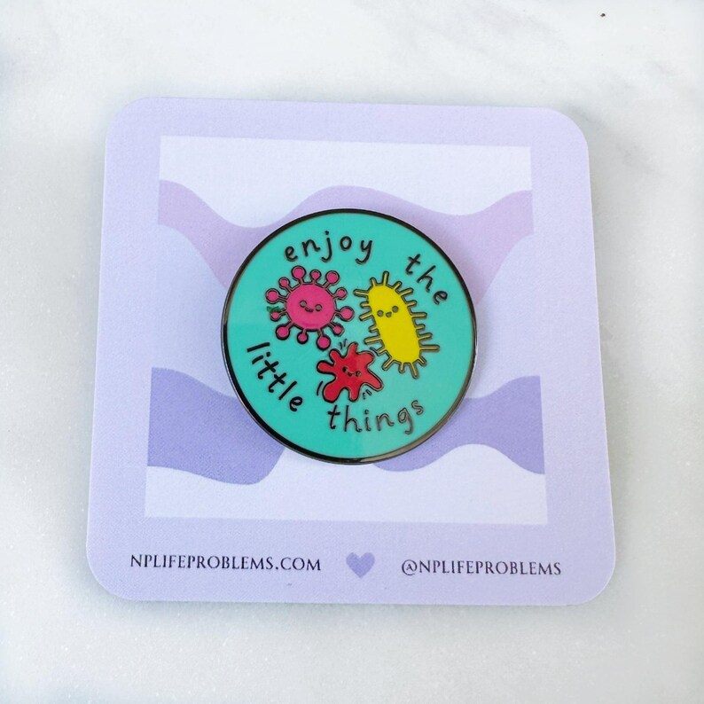 Microbiology Enamel Pin | Gift for Infectious Disease Doctor | Lab Tech Pin | Bacteria Science Gift | Medical Microbiologist Accessory
