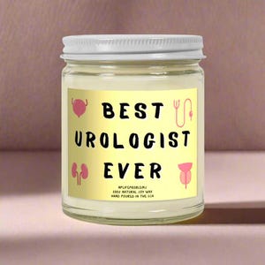 Best Urologist Ever candle, Urologist gift, Urology resident gift, graduation gift, residency, fellowship, co-resident, medical student MD