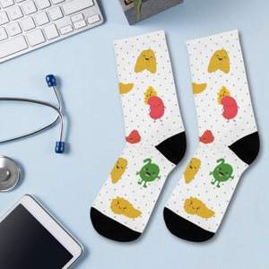 Endocrine socks, Endocrinology, thyroid, pancreas, adrenals, pineal gland, thymus, Resident gift, endocrine NP, diabetes doctor, hormones