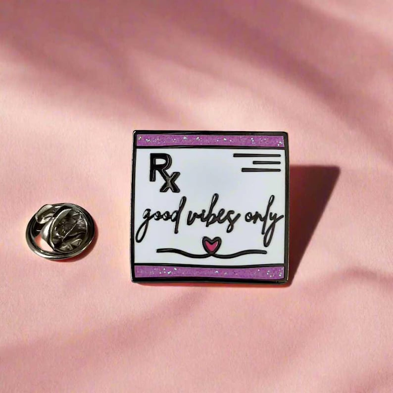 Prescription Pin, Nurse or Doctor Enamel Pin, Medical Student Graduation Gift, Pharmacist Pin for White Coat, Healthcare Coworker
