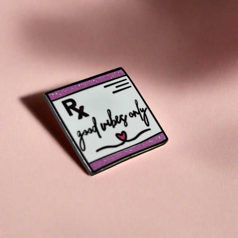 Prescription Pin, Nurse or Doctor Enamel Pin, Medical Student Graduation Gift, Pharmacist Pin for White Coat, Healthcare Coworker
