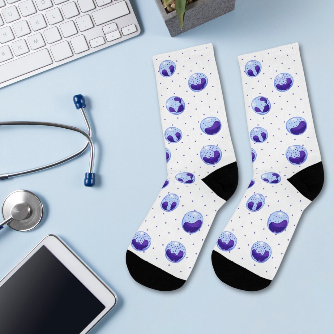 Hematology, Band Blood Cells Socks, Doctor Socks, Lab Tech Socks ...