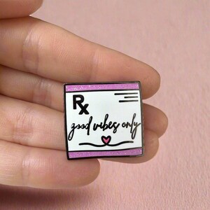 Prescription Pin, Nurse or Doctor Enamel Pin, Medical Student Graduation Gift, Pharmacist Pin for White Coat, Healthcare Coworker