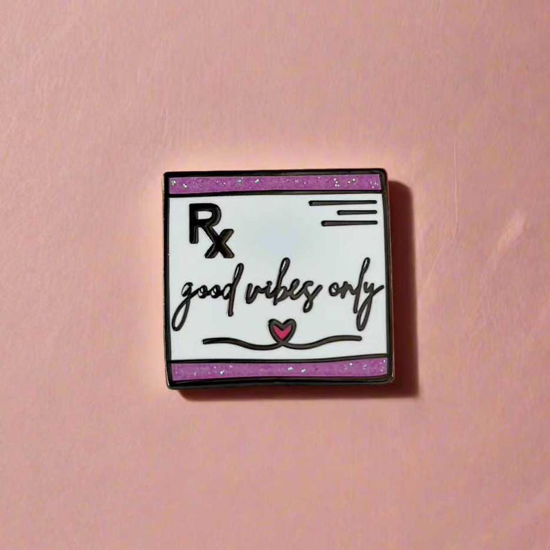 Prescription Pin, Nurse or Doctor Enamel Pin, Medical Student Graduation Gift, Pharmacist Pin for White Coat, Healthcare Coworker