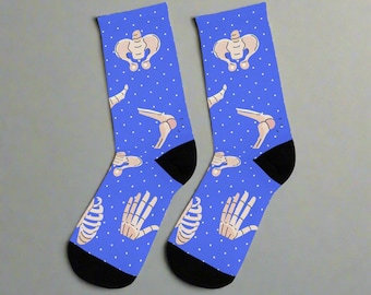 Orthopedic Surgeon Socks: Hip, Bone & Knee Anatomy - Medical Gift