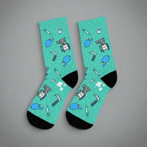CRNA Gift Idea | Anesthesia Socks | CRNA Student Graduation, Anesthesiologist Gift | Anesthetist, New Grad Doctor, Anesthesia Resident
