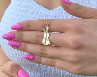 Gouden vioolketting: sieraden voor muziekliefhebber, cadeau voor muzikant