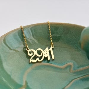 14K Gold Personalized Scripture Number Necklace: Sterling Silver Custom Christian Bible Verse Jewelry