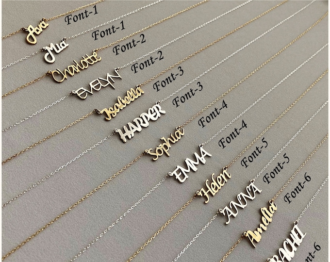Personalized Name Necklace, Customize Jewelry, Family Necklace, Valentine's Day Gift Necklace, Kids Name Jewelry, Mother's Day Gift Necklace