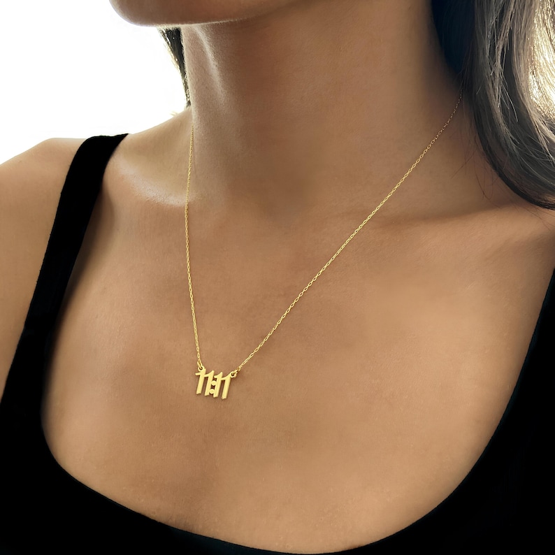 14K Gold Personalized Scripture Number Necklace: Sterling Silver Custom Christian Bible Verse Jewelry Bild 7