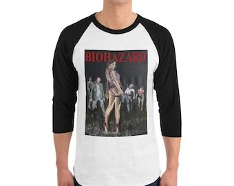 BIOHAZARD- 3/4 sleeve raglan shirt