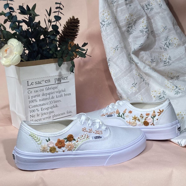 Embroidered Shoes - Etsy
