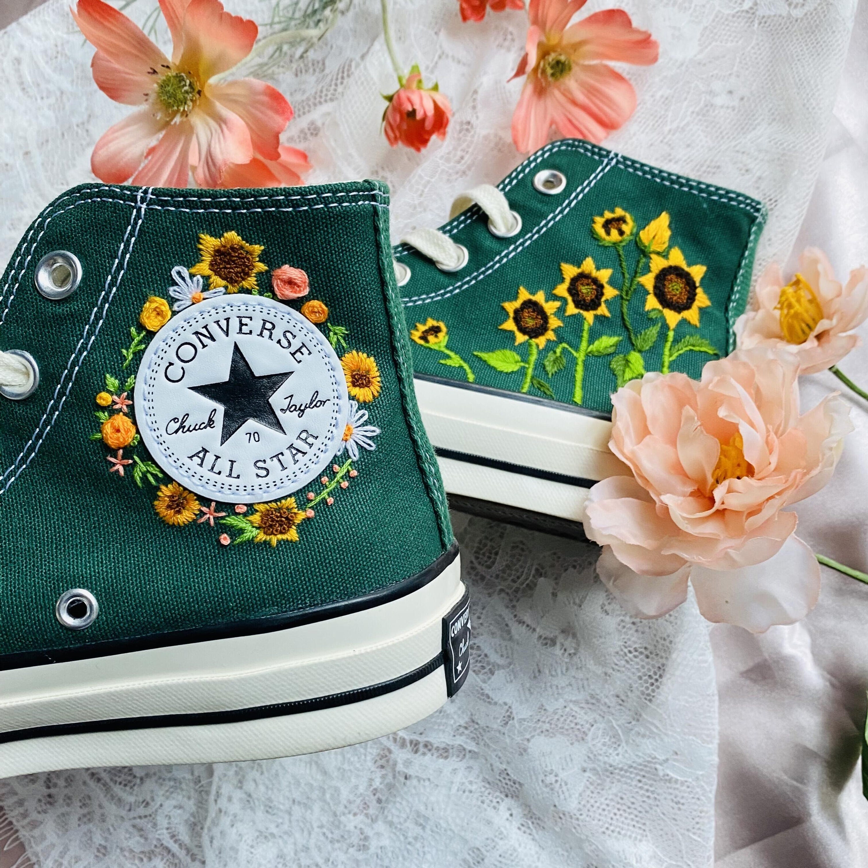 converse embroidered rose