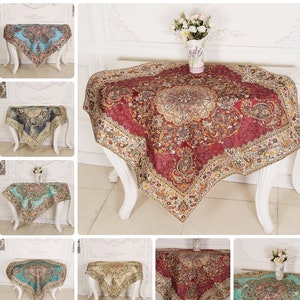 Six Color Persian Termeh Tablecloth With Colorful Paisley Design | 100*100 cm Termeh Tablecloth