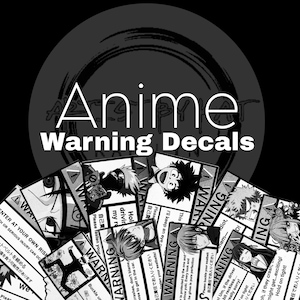 ANIME Inspired Warning Decal // Car Warning Decal // Vinyl Sticker // Anime // Manga
