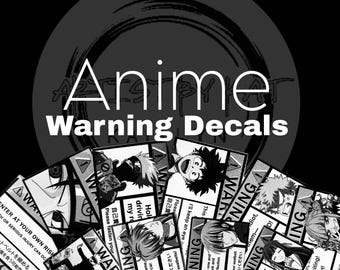 ANIME Inspired Warning Decal // Car Warning Decal // Vinyl Sticker // Anime // Manga