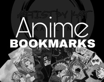 ANIME Bookmarks // Anime Inspired Bookmark // Manga Bookmark // Bookmark //