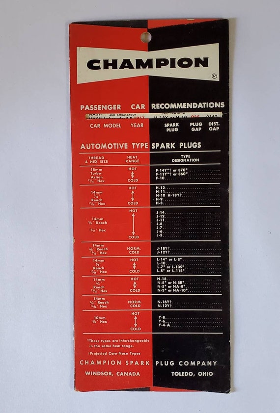 Champion Spark Plug Cross Reference