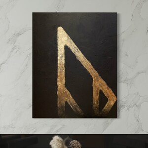Gold and Black Minimalist Graphic Painting, Custom Textural  Abstract Painting, Commission Painting, Art Commission, Oversized Paintings