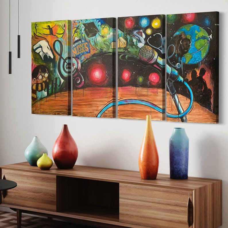 Personalized Pop Art, Memory Piece, Urban Graffiti Street Artwork, Commission Painting