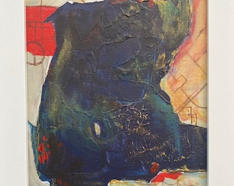 Original Abstract Figure Painting - 8x10 inch Acrylic Canvas Panel