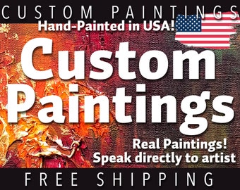 Custom Painting, Custom Abstract Painting, Commission Painting, Art Commission, Oversized Paintings, Original Custom Painting from Photo