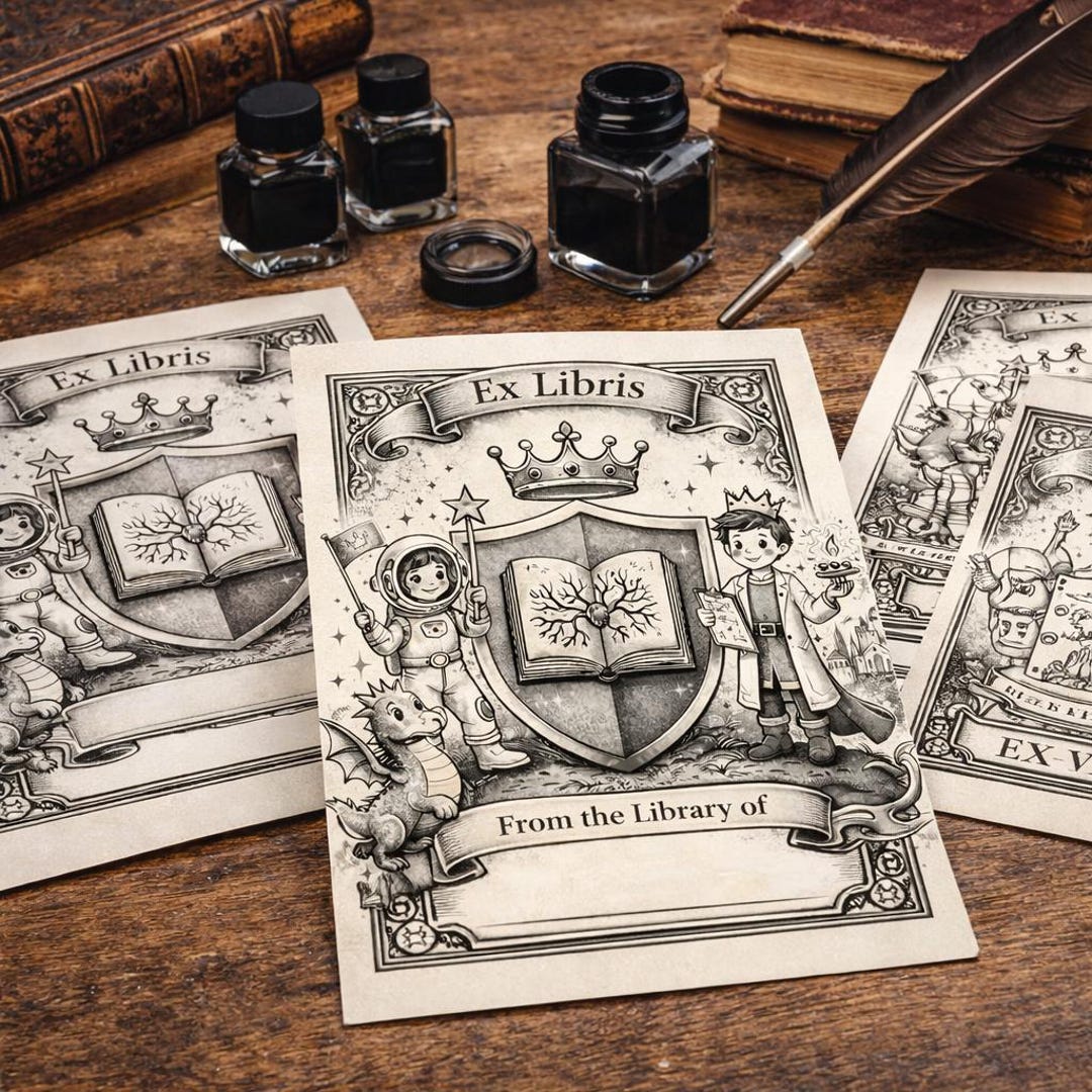 Printable Bookplate – Ex Libris, Digital Download | for the Inside of ...
