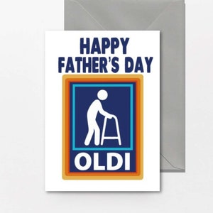 Carte de fête des pères, carte d'anniversaire de papa, carte d'anniversaire drôle, meilleure carte pour papa Oldi F149