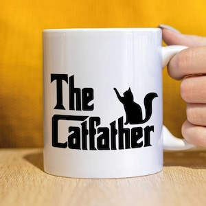 The Cat Father Rude Mug , Fathers Day Mug, Funny Mug,  Funny Gifts, Gift for him,  Birthday Gift CMUG175
